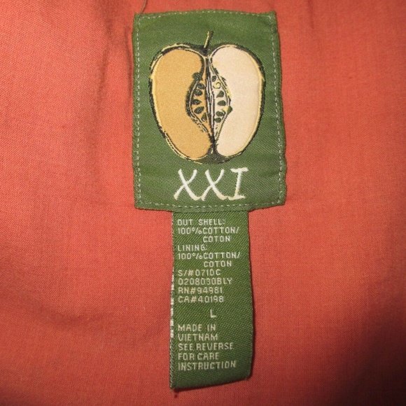 BLOUSE SHIRT TOP SIZE L 12 14 LARGE  3/4 long SLEEVES PINK RED SALMON - Picture 7 of 7